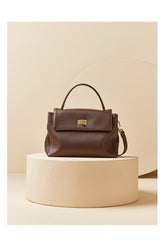 Soft Full-Grain Leather Tote – Women’s Versatile Handbag with Shoulder & Crossbody Design